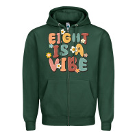 Sports Green eight is a vibe Zipper Hoodie - MaliasSmallBusiness