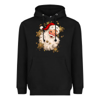 Black Christmas santa claus Heavyweight Hoodie - MaliasSmallBusiness
