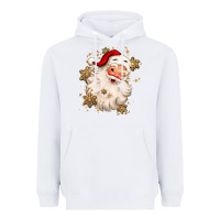 White Christmas santa claus Heavyweight Hoodie - MaliasSmallBusiness
