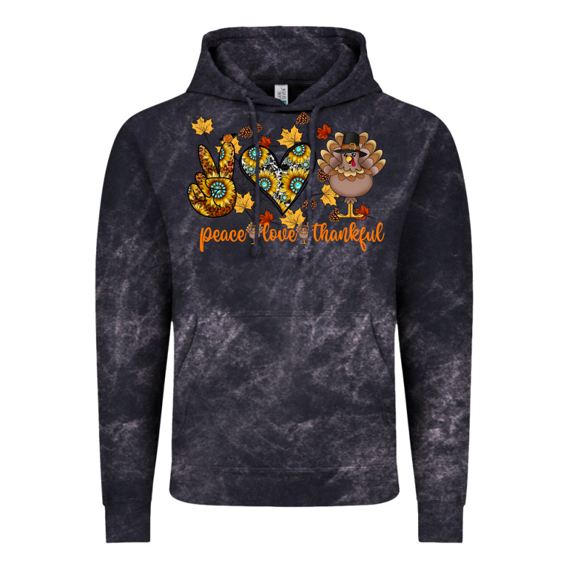 Peace Love Thankful Vintage Hoodie by CowhideDigitalArt | Teevron