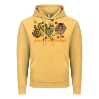 Vintage Mustard Peace Love Thankful Vintage Hoodie - CowhideDigitalArt