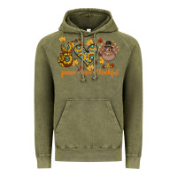 Vintage Olive Peace Love Thankful Vintage Hoodie - CowhideDigitalArt