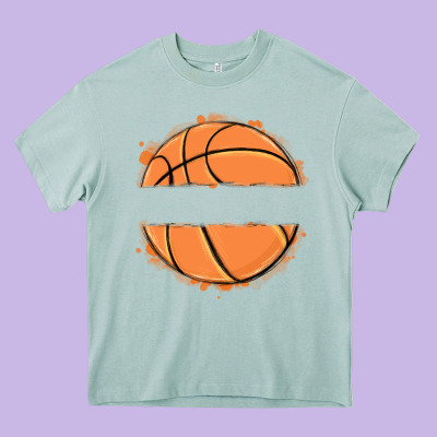 Custom Basketball Heavy Core Tee Designed By Maliassmallbusiness