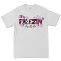 Dove Grey It's Freezin Season Pink Christmas Premium Tee - RanaPortraitStore