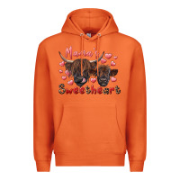 Carrot mama's sweetheart highland cow and calf Premium Hoodie - RanaPortraitStore
