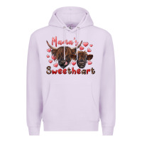 Lilac mama's sweetheart highland cow and calf Premium Hoodie - RanaPortraitStore