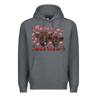 Rock mama's sweetheart highland cow and calf Premium Hoodie - RanaPortraitStore