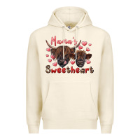 Tofu mama's sweetheart highland cow and calf Premium Hoodie - RanaPortraitStore