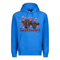 True Royal mama's sweetheart highland cow and calf Premium Hoodie - RanaPortraitStore