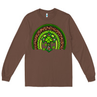 Chestnut Western Shamrock Cross Rainbow Long Sleeve Tee - Artiststas