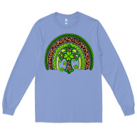 Colony Blue Western Shamrock Cross Rainbow Long Sleeve Tee - Artiststas