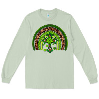 Matcha Western Shamrock Cross Rainbow Long Sleeve Tee - Artiststas