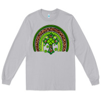 Moon Dust Western Shamrock Cross Rainbow Long Sleeve Tee - Artiststas