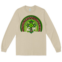 Mushroom Western Shamrock Cross Rainbow Long Sleeve Tee - Artiststas