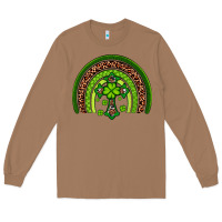 Toasted Coconut Western Shamrock Cross Rainbow Long Sleeve Tee - Artiststas