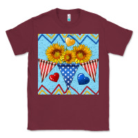 Burgundy patriotic celebration Classic Tee - BundleAndBundleShop