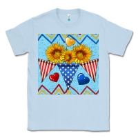 Dusty Blue patriotic celebration Classic Tee - BundleAndBundleShop