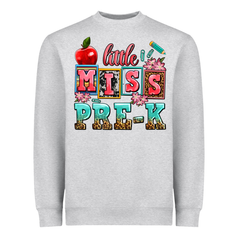 Little Miss Pre K Heavyweight Sweatshirt by AdoDesignShop | Teevron