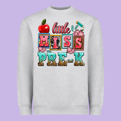 Little Miss Pre K Heavyweight Sweatshirt Designed By Adodesignshop