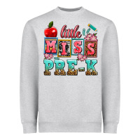 Heather Grey little miss pre k Heavyweight Sweatshirt - AdoDesignShop