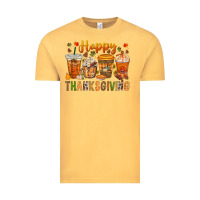 Vintage Mustard western happy thanksgiving bbs Vintage Tee - BundleAndBundleShop