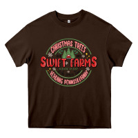 Chocolate Brown Christmas swiftmas Heavy Core Tee - MaliasSmallBusiness