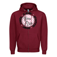Burgundy you are strong Zipper Hoodie - MaliasSmallBusiness