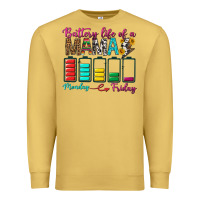 Antique Gold Battery Life Of A Mama Premium Sweatshirt - BundleAndBundleShop
