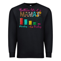 Black Battery Life Of A Mama Premium Sweatshirt - BundleAndBundleShop