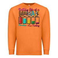 Carrot Battery Life Of A Mama Premium Sweatshirt - BundleAndBundleShop