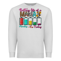 Dove Grey Battery Life Of A Mama Premium Sweatshirt - BundleAndBundleShop