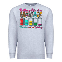 Heather Grey Battery Life Of A Mama Premium Sweatshirt - BundleAndBundleShop