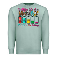 Seafoam Battery Life Of A Mama Premium Sweatshirt - BundleAndBundleShop