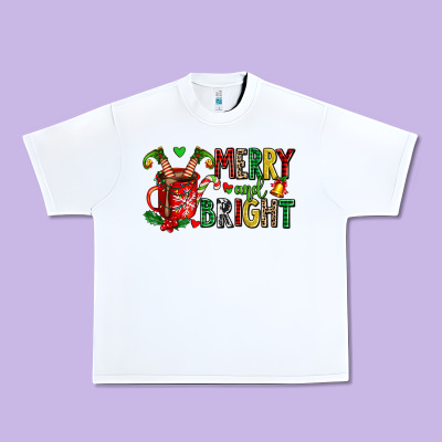 Merry And Bright Urban Heavy Tee Designed By Adodesignshop