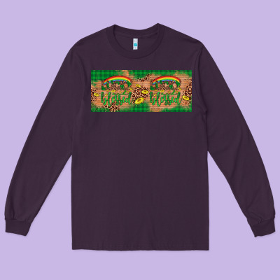 St. Patrick's Day Western  Lucky And Blessed Long Sleeve Tee Designed By Artiststas