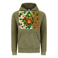 Vintage Olive St. Patrick's Day Highland cow Vintage Hoodie - Neo Western
