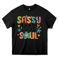 Black sassy little soul smiley Heavy Core Tee - MaliasSmallBusiness