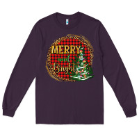Plum merry and bright christmas tree Long Sleeve Tee - AdoDesignShop