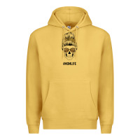 Antique Gold Yellow Glitter, Leopard Pattern Mom Skull Premium Hoodie - Bettercallsaul