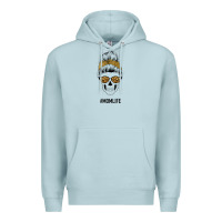 Blue Mist Yellow Glitter, Leopard Pattern Mom Skull Premium Hoodie - Bettercallsaul