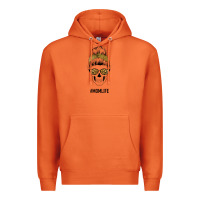 Carrot Yellow Glitter, Leopard Pattern Mom Skull Premium Hoodie - Bettercallsaul