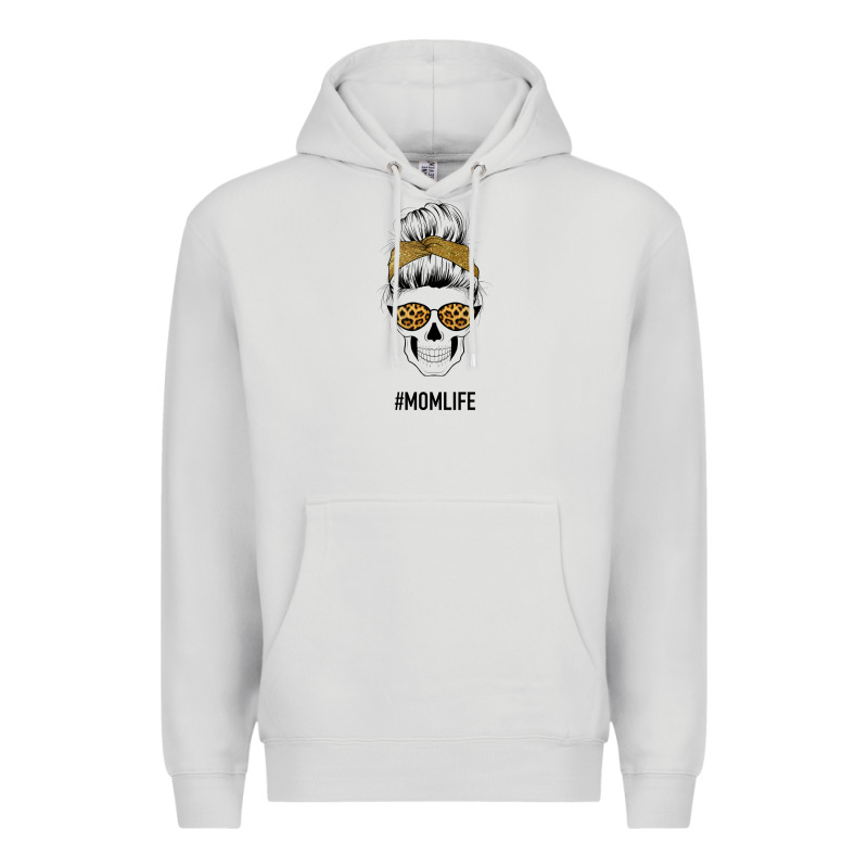 Yellow Glitter, Leopard Pattern Mom Skull Premium Hoodie by Bettercallsaul | Teevron