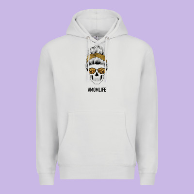 Yellow Glitter, Leopard Pattern Mom Skull Premium Hoodie Designed By Bettercallsaul