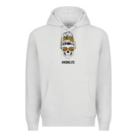Dove Grey Yellow Glitter, Leopard Pattern Mom Skull Premium Hoodie - Bettercallsaul