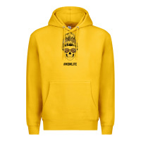 Lemon Yellow Glitter, Leopard Pattern Mom Skull Premium Hoodie - Bettercallsaul
