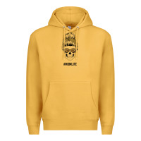 Mustard Yellow Glitter, Leopard Pattern Mom Skull Premium Hoodie - Bettercallsaul