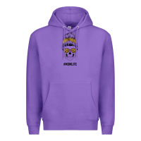 Purple Yellow Glitter, Leopard Pattern Mom Skull Premium Hoodie - Bettercallsaul