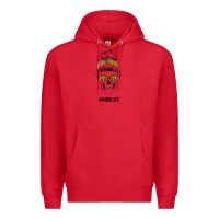 Red Yellow Glitter, Leopard Pattern Mom Skull Premium Hoodie - Bettercallsaul