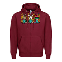 Burgundy western bunny Zipper Hoodie - MaliasSmallBusiness