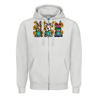 Dove Grey western bunny Zipper Hoodie - MaliasSmallBusiness